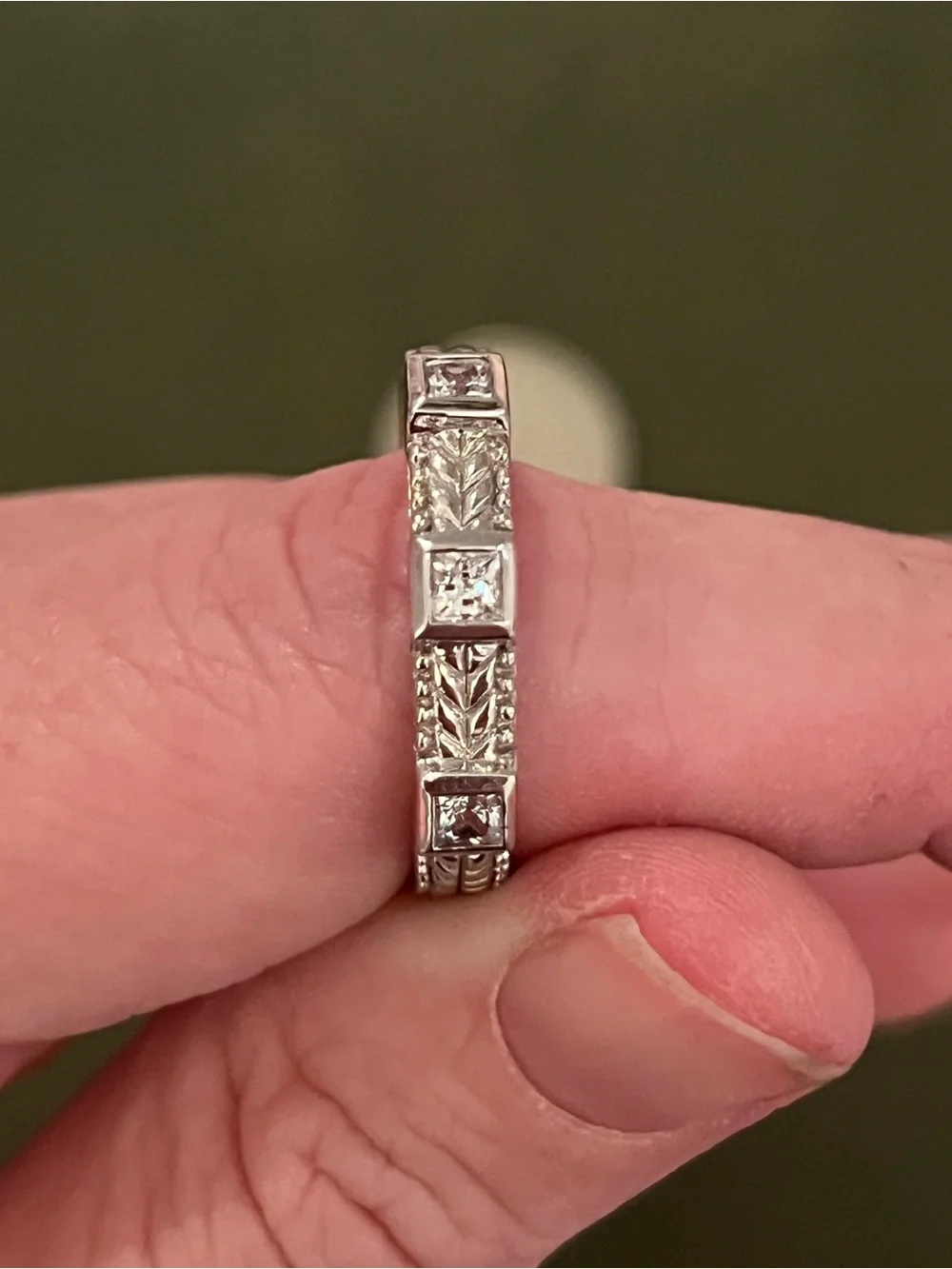 Judith Ripka Sterling Three Stone Stone Cubic Zirconia Ring - Size 10